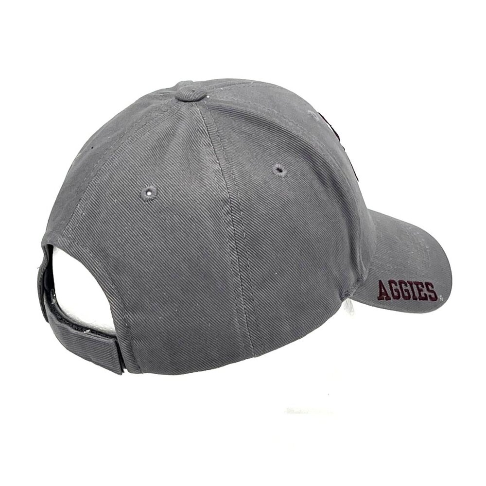 Texas A&M Aggies Embroidered Gray Baseball Cap By Russell Adjustable Strap OSFM - Picture 7 of 16